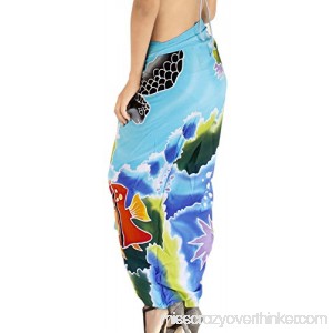 LA LEELA Cool Rayon Fabric Sarong Bathing Suit Wrap Cover ups Womens Swimsuit Swimwear 78X43 B07NYFBDP9